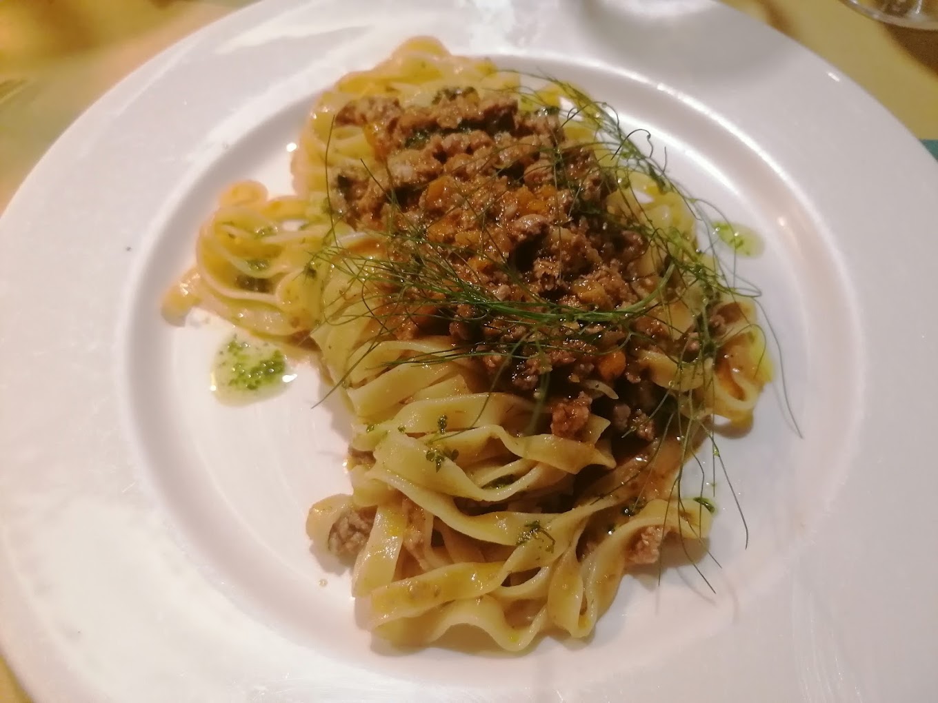 Image of a pasta dish at La Zucca restaurant