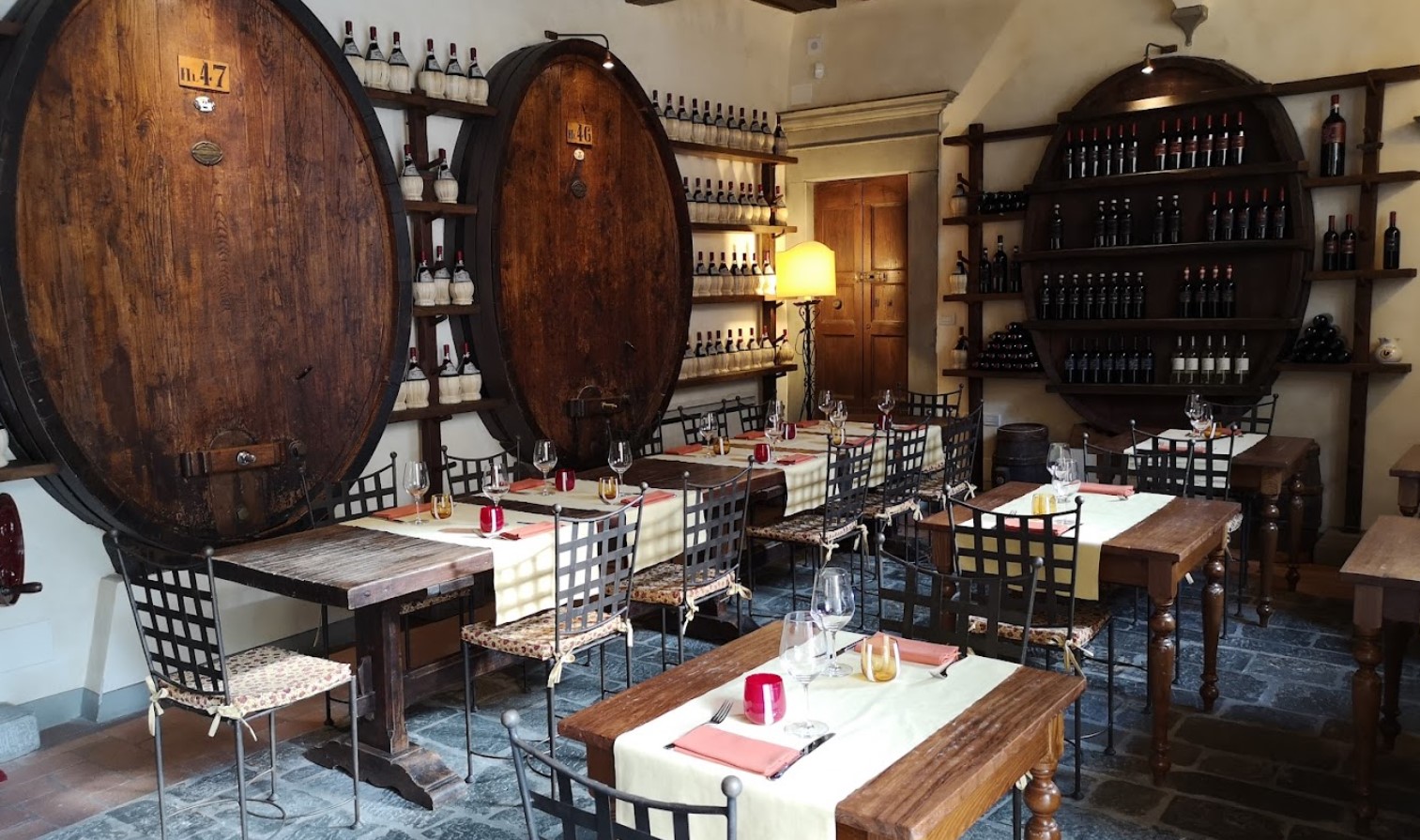 Interior of a Enoteca Le Volte wine bar & shop