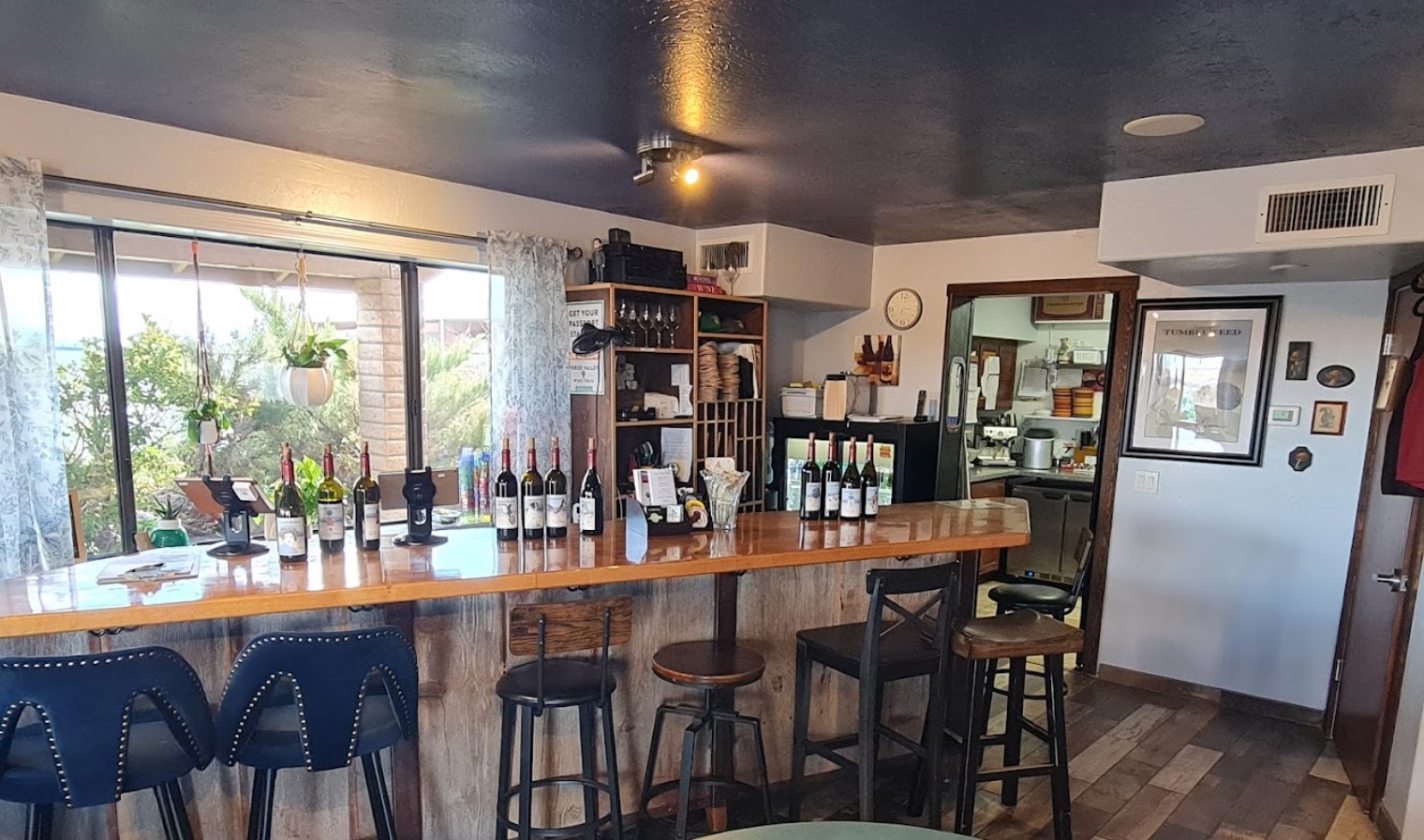 Chateau Tumbleweed indoor decor of a tasting room