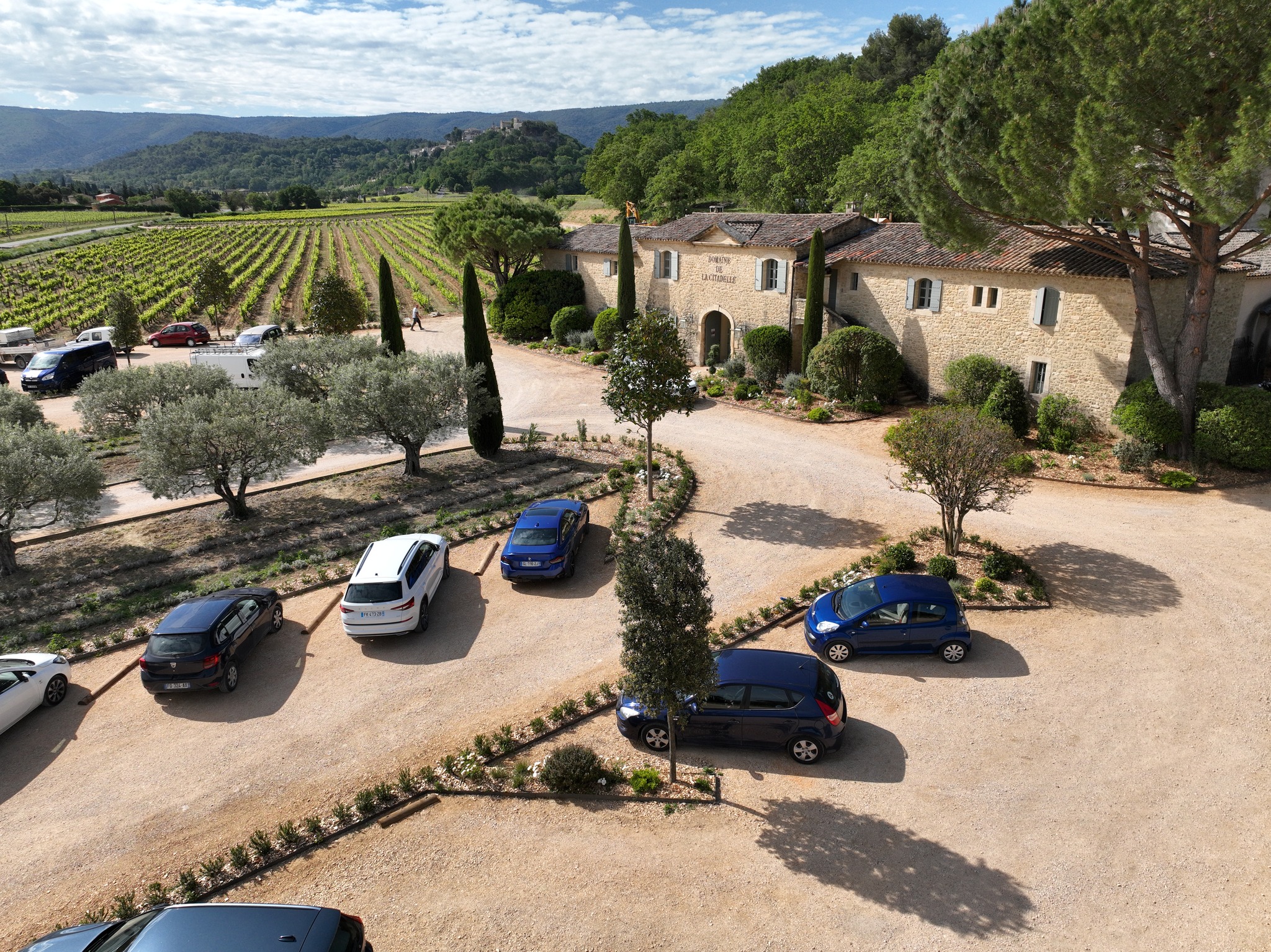 Outdoor panoramic view of the Domaine de la Citadelle estate