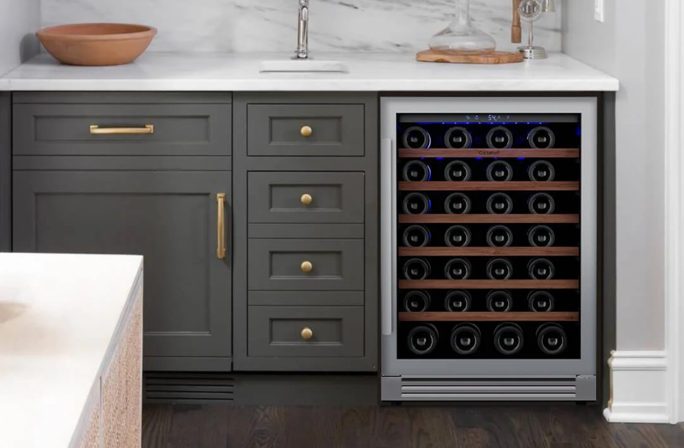 Ca'Lefort 46 Bottle Wine Fridge in a kitchen setting