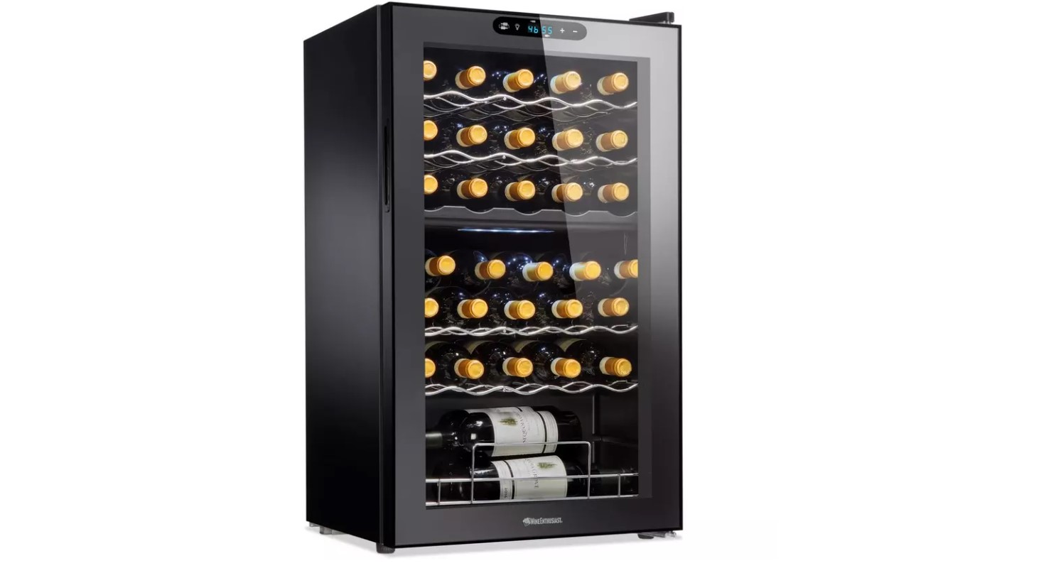 Wine Enthusiast 32-Bottle Dual Zone MAX Compressor Wine Fridge