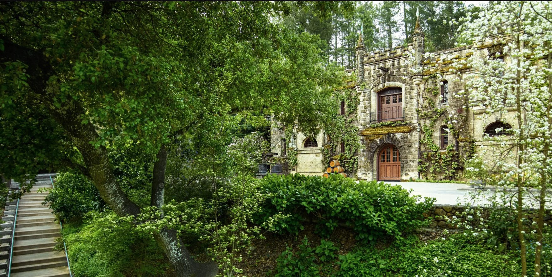 Outdoor view of a Chateau Montelena Winery