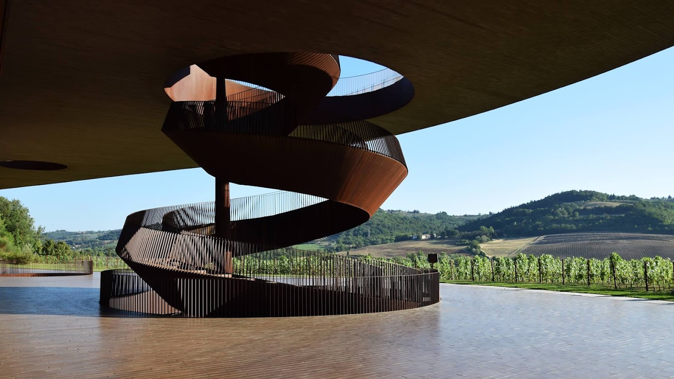 View of the vineyards panorama from Antinori nel Chianti Classico Winery