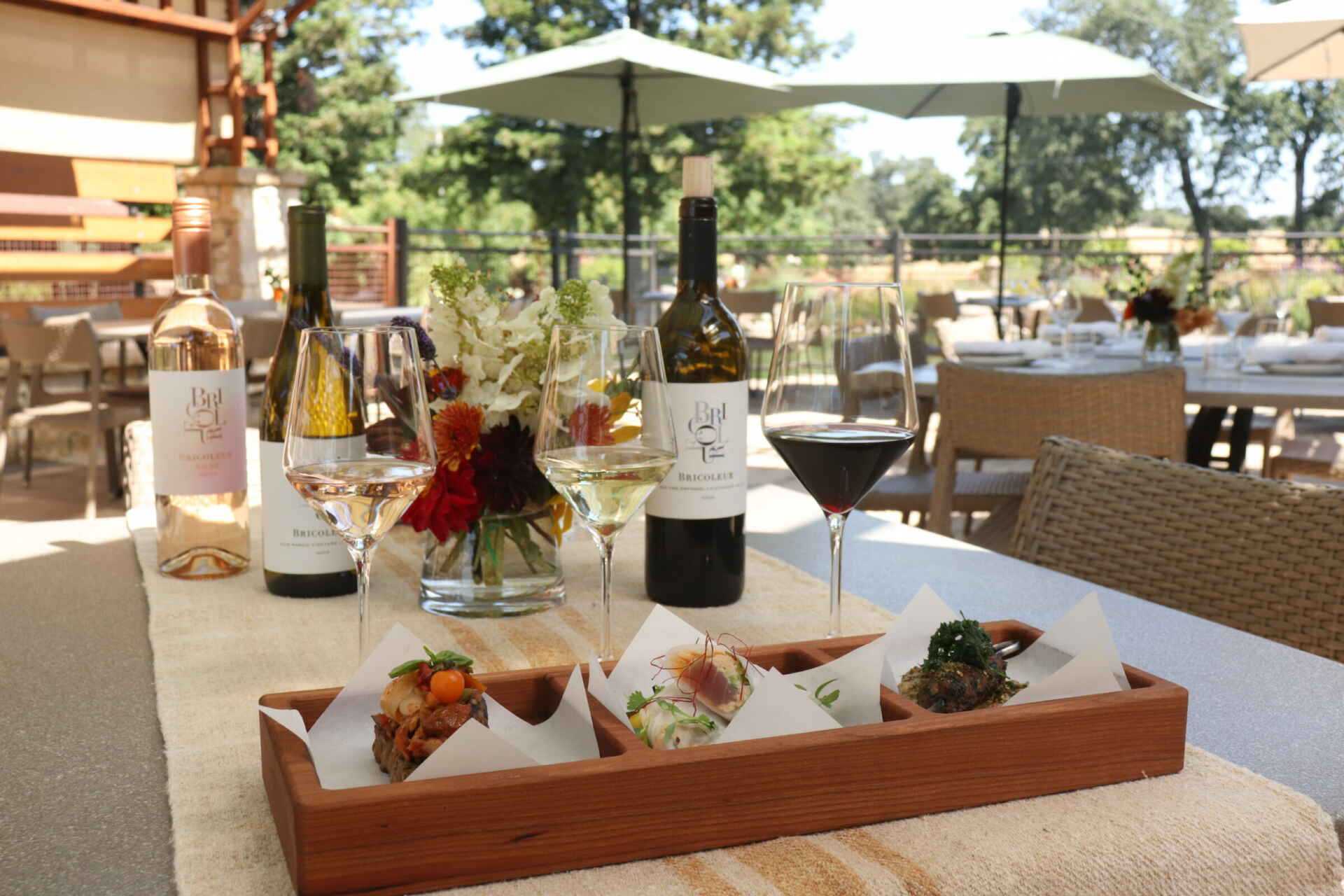 Food and wine pairing in Bricoleur Vineyards